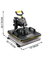Load image into Gallery viewer, Amocart Combo Heat Press Machine 5/6/8 in 1 30*38CM 38*38CM Muntifunctional Sublimation Printer Transfer for Mug Hat Plate