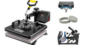Charger l'image dans la visionneuse de galerie, Amocart Combo Heat Press Machine 5/6/8 in 1 30*38CM 38*38CM Muntifunctional Sublimation Printer Transfer Mug Hat Plate T-Shirt