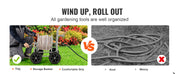Load image into Gallery viewer, SucceBuy Hose Reel Cart 250ft Heavy Duty Garden Water Yard Planting w/ Basket Effortless Roll-up Versatile Application Steel