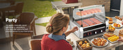 Bild in Galerie-Viewer laden, Amocart 5 7 11 Rollers Hot Dog Roller Stainless Steel Sausage Grill Cooker Commercial Hot Dog Machine with Dual Temp Control