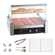 Load image into Gallery viewer, SucceBuy 5/7/11 Commercial Hot Dog Roller Electric Sausage Maker Barbecue Grill Machine for Camping Party Home Appliance 110V