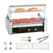 Load image into Gallery viewer, Amocart 5/7/11 Rods Commercial Hot Dog Roller Electric Sausage Maker Barbecue Grill Machine for Camping Party Home Appliance