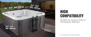Load image into Gallery viewer, SucceBuy Hot Tub Cover Lift Spa Cover Lift, Hydraulic Height 33.1" - 41.3" Width 53.1" - 92.5" Adjustable Installed Underneath