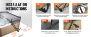 Bild in Galerie-Viewer laden, SucceBuy Hot Tub Cover Lift Spa Cover Lift Height 31.5"-41.3" Width 57"-92.5" Adjustable Installed Underneath Both Side Suitable