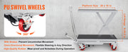 Load image into Gallery viewer, Amocart 330/500lbs Hydraulic Lift Table Cart Manual Single Scissor Platform with 4Wheels and Non-slip Pad for Material Handling