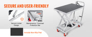 Load image into Gallery viewer, Amocart 330/500lbs Hydraulic Lift Table Cart Manual Single Scissor Platform with 4Wheels and Non-slip Pad for Material Handling