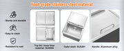 Load image into Gallery viewer, Amocart Drop in Ice Chest Stainless Steel Ice Cooler Commercial Ice Bin with Sliding Cover Outdoor Kitchen Ice Bar