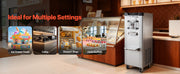 Charger l'image dans la visionneuse de galerie, Amocart 2000/2400W Commercial Hard Ice Cream Machine with 6/10L 304 Stainless Steel Cylinder Auto Clean LED Panel for Snack Bar