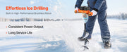 Load image into Gallery viewer, Amocart Electric Ice Auger Cold-Resistant 2 in 1 Cordless Ice Fishing Augers and Earth Auger with 8" Ices & Earth Drill Bit