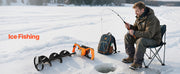 Charger l'image dans la visionneuse de galerie, Amocart Electric Ice Auger Cold-Resistant 2 in 1 Cordless Ice Fishing Augers and Earth Auger with 8" Ices & Earth Drill Bit
