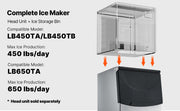 Load image into Gallery viewer, Amocart 250LBS Commercial Ice Maker with Storage Bin Ice Bin Stainless Steel Ice Maker Machine with Filter for Home Bar Hotel