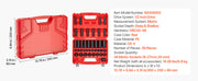 Load image into Gallery viewer, Amocart in Drive Impact Socket Set Impact Sockets Different SAE and Various Sizes with Extension Bars Cr-V Steel Carrying Case