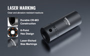 Load image into Gallery viewer, Amocart 3/8" & 1/2" Drive Impact Socket Set 59 PCS Socket Set SAE 5/16" to 1-1/4" Metric 6-32mm 6 Point Cr-Mo Alloy Steel Set