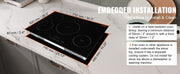 Bild in Galerie-Viewer laden, SucceBuy 4 Burners 30'' Electric Cooktop Induction Stove Top Built-in Magnetic Cooktop with 9 Heating Level Touch Screen Burner