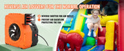 Bild in Galerie-Viewer laden, Amocart Inflatable Blower Bounce House Pump Commercial Inflatables Castle Electric Fan Waterslides Tested to UL Standards