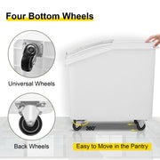 Load image into Gallery viewer, Amocart 80L Rice Kitchen Container Ingredient Storage Bin with Wheel & Scoop PP+PC for Home Storing Rice Flour Corn Soybeans