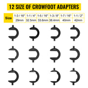 Load image into Gallery viewer, SucceBuy Inner Tie Rod Tool Kit 12 Pcs Tie Rod Removal Tool 12 Pcs Crowfoot Adapters Master Inner Tie Rod Tool Set Tie Rods Tool