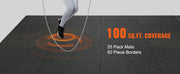 Load image into Gallery viewer, SucceBuy 25/12/6 PCS 1/2 in Thick Gym Floor Mats EVA Foam & Rubber Top Interlocking Workout Floor Mats Waterproof Exercise Mats