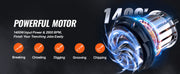 Charger l'image dans la visionneuse de galerie, Amocart Electric Heavy Demolition Jack Hammer 1400W 2pcs Chisels Bits Chipping with Case 2900 BPM Concrete Breaker Gloves Black