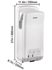 Bild in Galerie-Viewer laden, SucceBuy Hand Dryer Machinery Automatic High-speed Jet Double-sided Secure Robust Material Blade for Washroom Multicolor