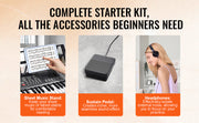 Charger l'image dans la visionneuse de galerie, Amocart 61 Key Digital Keyboard Piano Electric Portable Piano 200 Tones 200 Rhythms or 600 Tones 500 Rhythms for Beginner Use