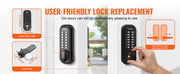 Load image into Gallery viewer, Amocart Mechanical Keyless Entry Door Lock 14 Digit Keypad Outdoor Gate Door Locks Set with Surface-mounted Latch Door Lock