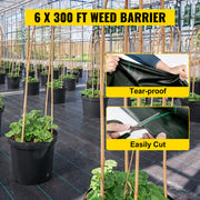 Charger l'image dans la visionneuse de galerie, SucceBuy Landscape Fabric 6ftx300ft Geotextile Fabric Durable Heavy Duty 1.5oz Ground Cover Woven For Commercial Greenhouse Yard