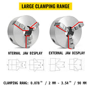 Charger l'image dans la visionneuse de galerie, Amocart K72-125 Lathe Chuck 5 Inch 4-Jaw Independent Reversible Jaw Metal Lathe Chuck Turning Machine Accessories, Lathes Use