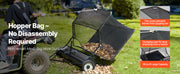 Bild in Galerie-Viewer laden, SucceBuy 52 in Tow Behind Lawn Sweeper 26 cu.ft. Yard Sweeper Adjustable Sweeping Height with Dumping Rope for Grass Clippings