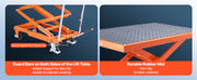Bild in Galerie-Viewer laden, Amocart Hydraulic Lift Table 500lbs Capacity 47.2" Lifting Height Double Scissor Lift Table Cart with Wheels for Transportation