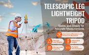 Load image into Gallery viewer, SucceBuy Laser Level Tripod 1/4"-20 & 5/8"-11 Thread Mount 40.94-133.85in Height Adjustment with Level Bubble & Heavy-duty Stand