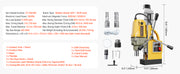 Load image into Gallery viewer, Amocart Magnetic Drill Boring Diameter Portable Electric Mag Drill Press Drilling Machine Metal Surface Industrial Improvement