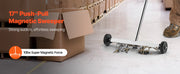 Load image into Gallery viewer, SucceBuy Magnetic Sweeper with Wheels 17 inch 10 lbs Load Capacity with Adjustable Handle, Pick Up Nails and Screws for Garages