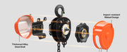 Charger l'image dans la visionneuse de galerie, SucceBuy Palan manuel à chaîne avec chaîne galvanisée G80 améliorée, hauteur de levage 3m/6m, poulie de levage pour garage
