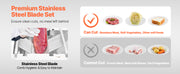 Load image into Gallery viewer, Amocart 550W Meat Cutter Machine 350 lb/h Commercial Meat Cutting Machine Stainless Steel 3.5 mm Thickness for Home Restaurant