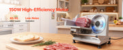 Load image into Gallery viewer, SucceBuy 6.7-10 inch Meat Slicer Electric Deli Slicer Machine with two SUS420 Blades Home Food-Slicer for Meat, Ham, Baguett