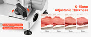 Bild in Galerie-Viewer laden, SucceBuy 200W Meat Slicer 7.5" Electric Deli Slicer with 2 SUS420 Blades & 0-0.6" Adjustable Thickness for Frozen Meat Ham Steak