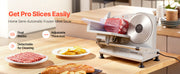 Load image into Gallery viewer, SucceBuy 6.7-10 inch Meat Slicer Electric Deli Slicer Machine with two SUS420 Blades Home Food-Slicer for Meat, Ham, Baguett