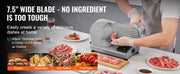 Load image into Gallery viewer, Amocart Meat Slicer Electric Deli Food Slicer SUS 420 Stainless Steel Blade and Blade Guard Adjustable Thickness for Home Use