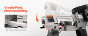 Load image into Gallery viewer, SucceBuy 4 in x 6 in Metal Horizontal Band Saw Rectangular Cutting Capacity with 550W Motor, Variable Speed, for Metal Wood Work