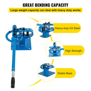 Load image into Gallery viewer, Amocart Pipe Bender YP-9 Manual Bench Steel Tube Bending Kit w/ 7Dies 1-3in Multifonction Compact Flat Bar Rod Brake Bends Tool