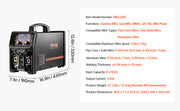 Load image into Gallery viewer, SucceBuy 5-in-1 MIG Welder 200Amp Pluse Mig Welding Machine Gas MIG/Flux Core MIG/Stick/Lift TIG/AU TIG with LCD Screen Display