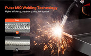 Load image into Gallery viewer, Amocart 5-in-1 MIG Welder 200Amp Pluse Mig Welding Machine Gas MIG/Flux Core MIG/Stick/Lift TIG/AU TIG with LCD Screen Display