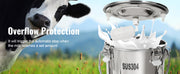 Load image into Gallery viewer, SucceBuy Goat Milking Machine Stainless Steel Bucket Electric Automatic Pulsation Cup Tubes Adjustable Suction for Cow and Sheep