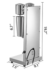 Load image into Gallery viewer, SucceBuy Milk Shake Machine 800ML Commercial Auto Double Cups Milkshaker Stainless Steel Shaking Maker Bubble Boba Drink Mixer