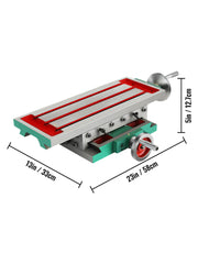 Charger l'image dans la visionneuse de galerie, Amocart Milling Working Table 17.7x6.7 In 2 Axis 4 Ways Move, Multifunction Milling Working Table for Milling Drilling Machine