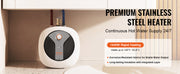 Charger l'image dans la visionneuse de galerie, SucceBuy Electric Mini-Tank Water Heater 1440W Hot Water Boiler Storage for Kichen Bathroom Restaurant Shelf Wall Floor Mounted