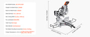 Charger l'image dans la visionneuse de galerie, Amocart Sliding Compound Miter Saw 12-Inch Blade 15Amp Motor 60-Tooth Corded Double Bevel Sliding Miter Saw LED Alignment