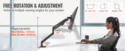 Bild in Galerie-Viewer laden, Amocart Single/ Dual/ Triple Monitor Mount for Screens Gas Spring Monitor Arm Desk Mount with C-Clamp and Grommet Mounting Base