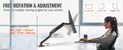 Bild in Galerie-Viewer laden, Amocart Single/ Dual/ Triple Monitor Mount for Screens Gas Spring Monitor Arm Desk Mount with C-Clamp and Grommet Mounting Base